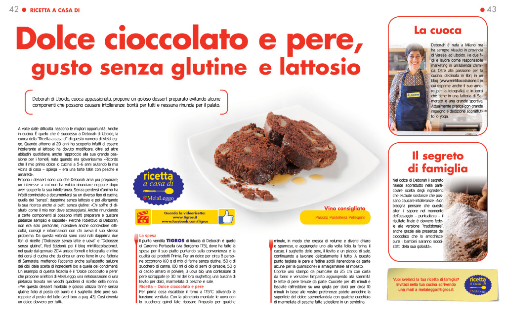 melaleggo cioccolato e pere mirtilli a colazione